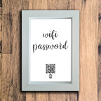 "WiFi Password" Photo Frame | White | Portrait