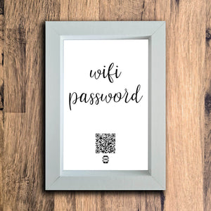 "WiFi Password" Photo Frame | White | Portrait