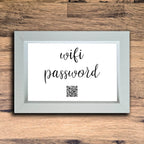 "WiFi Password" Photo Frame | White | Landscape