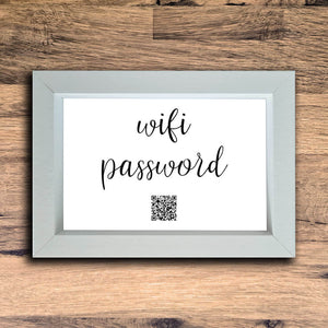 "WiFi Password" Photo Frame | White | Landscape