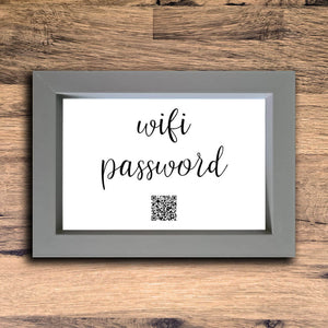 "WiFi Password" Photo Frame | Grey | Landscape
