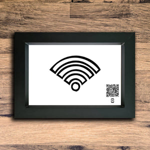 WiFi Symbol Photo Frame | Black | Landscape