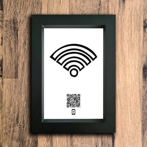 WiFi Symbol Photo Frame | Black | Portrait