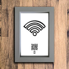 WiFi Symbol Photo Frame | Grey | Portrait