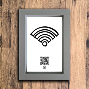 WiFi Symbol Photo Frame | Grey | Portrait