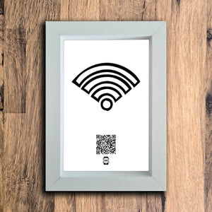 WiFi Symbol Photo Frame | White | Portrait