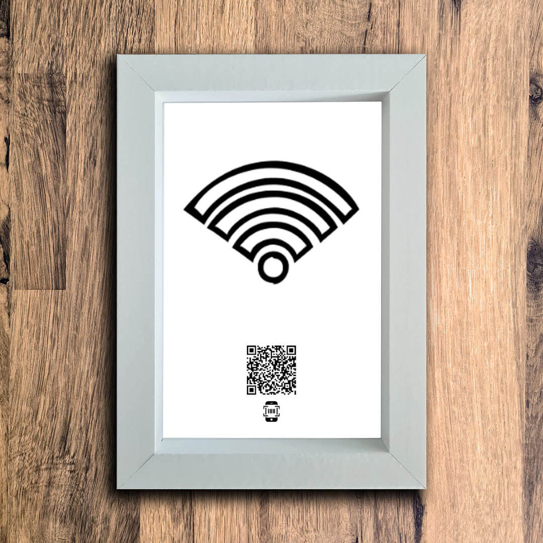 WiFi Symbol Photo Frame | White | Portrait