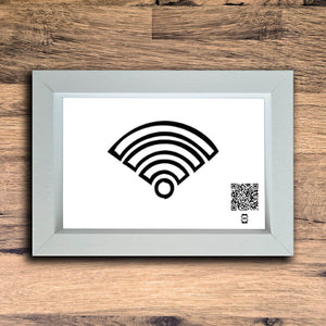 WiFi Symbol Photo Frame | White | Landscape