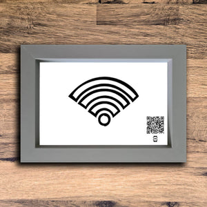 WiFi Symbol Photo Frame | Grey | Landscape