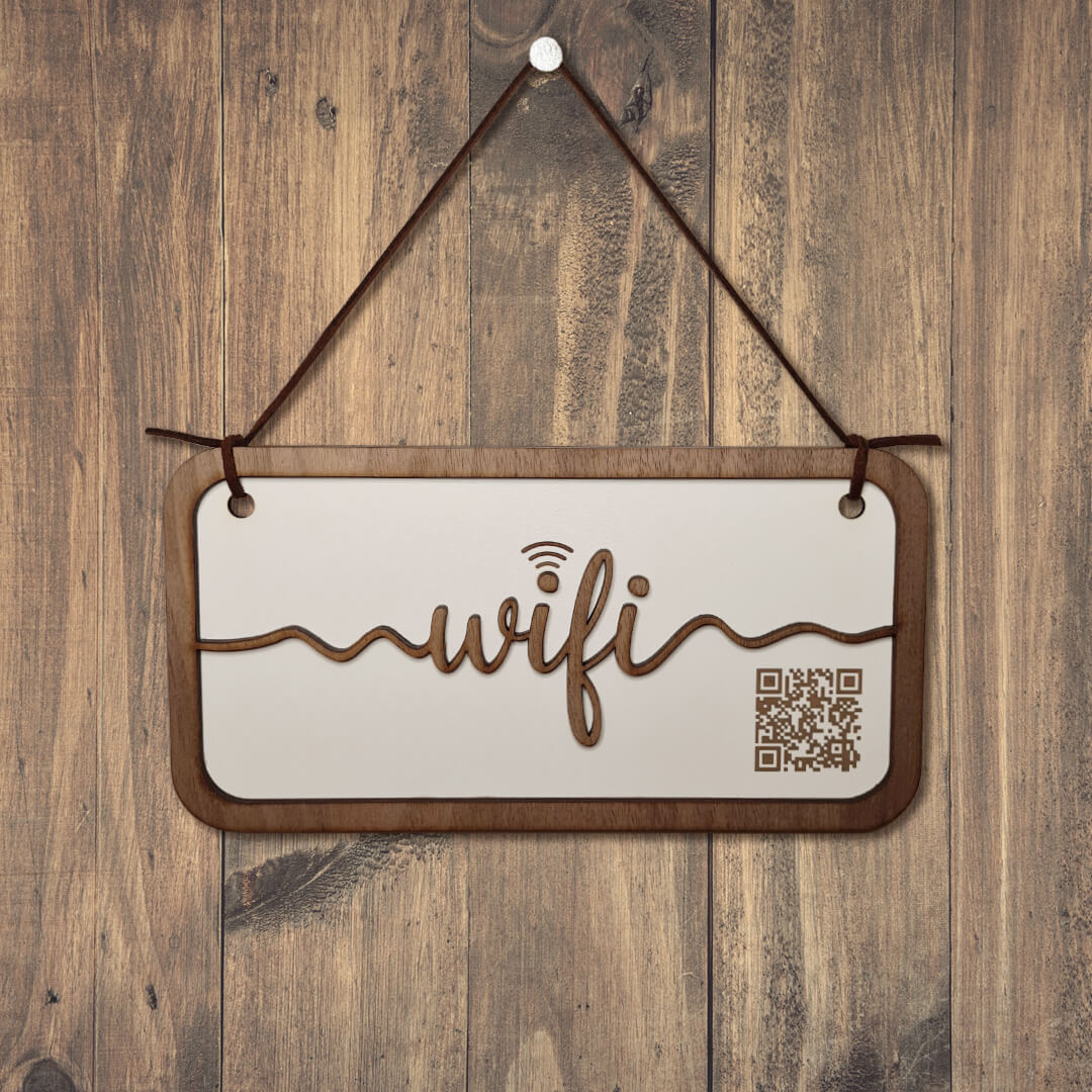 "wifi" hanging plaque