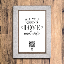 Load image into Gallery viewer, &quot;all you need is love &amp; wifi&quot; photo frame