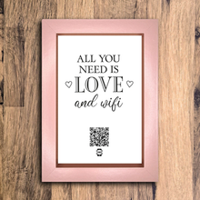 Load image into Gallery viewer, &quot;all you need is love &amp; wifi&quot; photo frame