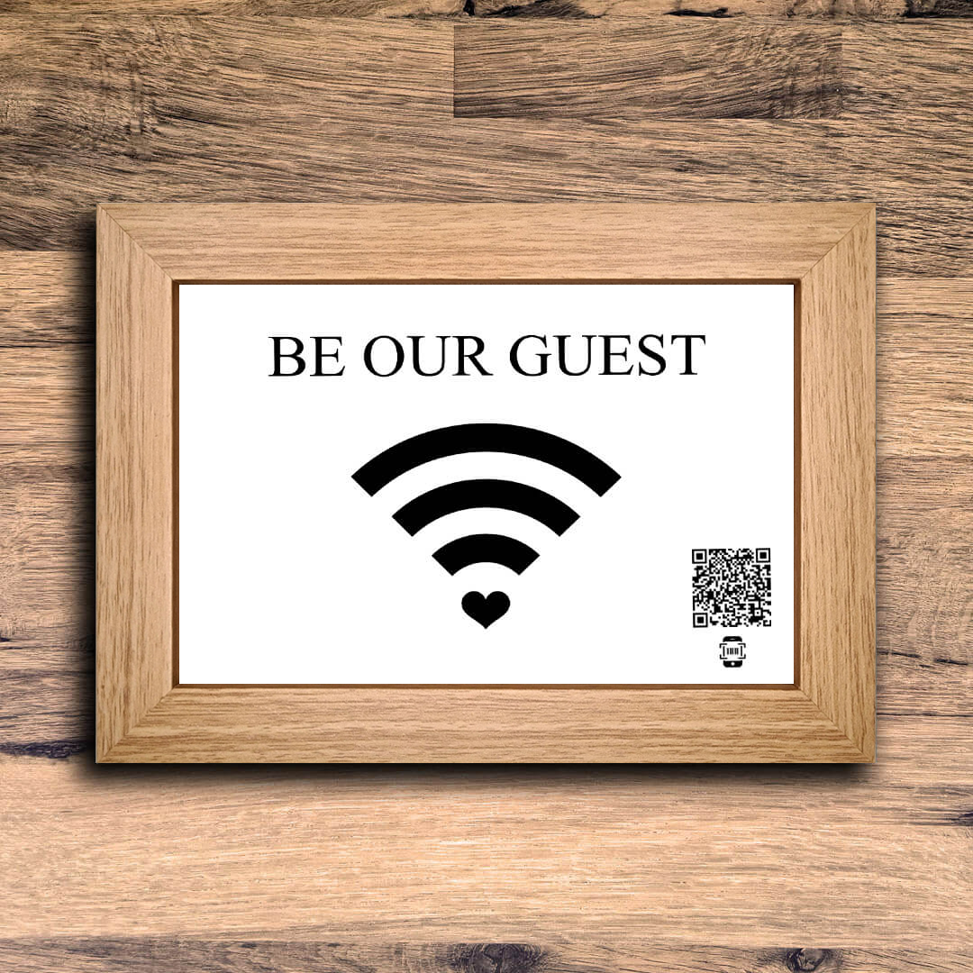 "be our guest" photo frame