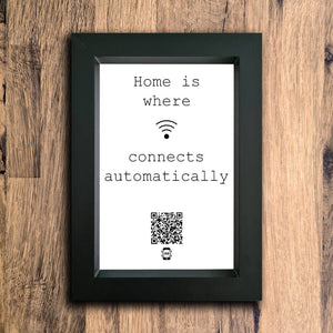 "Connects Automatically" Photo Frame | Black | Portrait