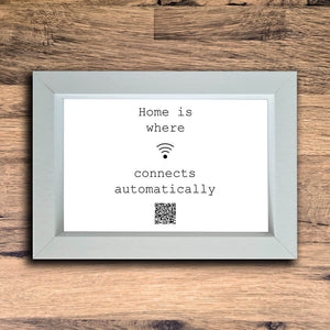 "Connects Automatically" Photo Frame | White | Landscape