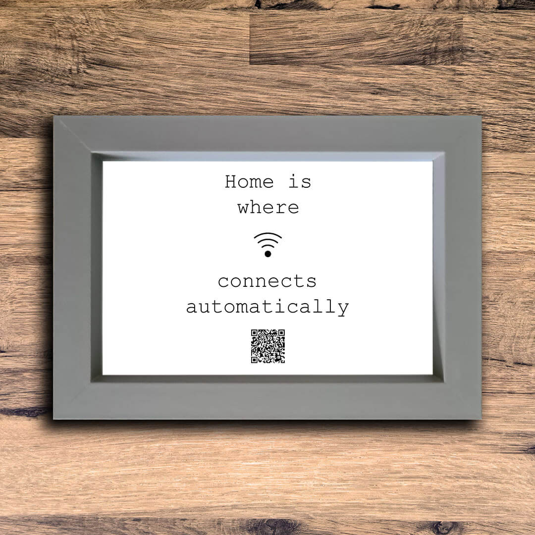 "Connects Automatically" Photo Frame | Grey | Landscape