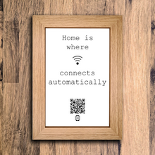 Load image into Gallery viewer, &quot;home is where wifi connects automatically&quot; photo frame