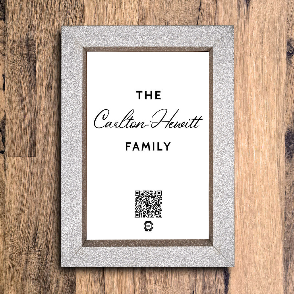"personalised family name" photo frame