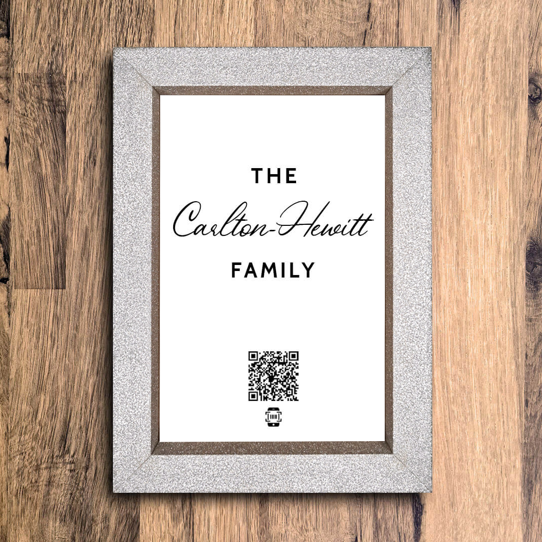 "personalised family name" photo frame