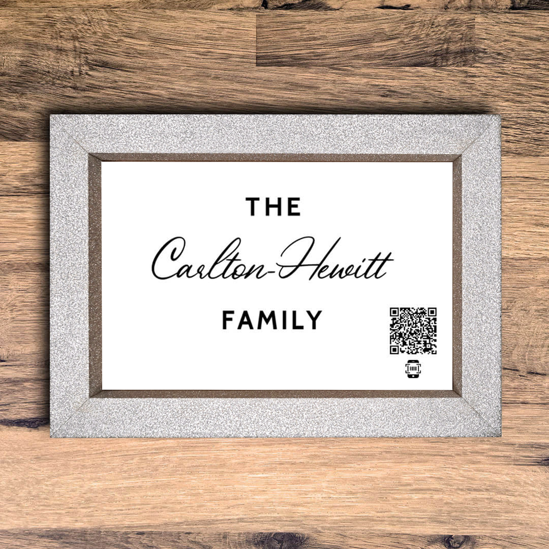 "personalised family name" photo frame