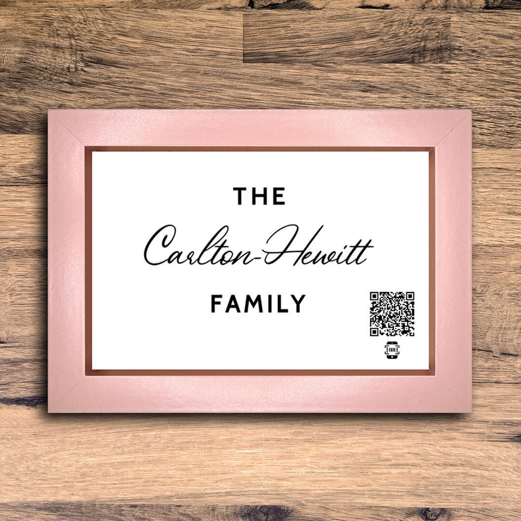 "personalised family name" photo frame