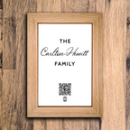 "personalised family name" photo frame