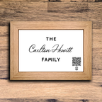 "personalised family name" photo frame