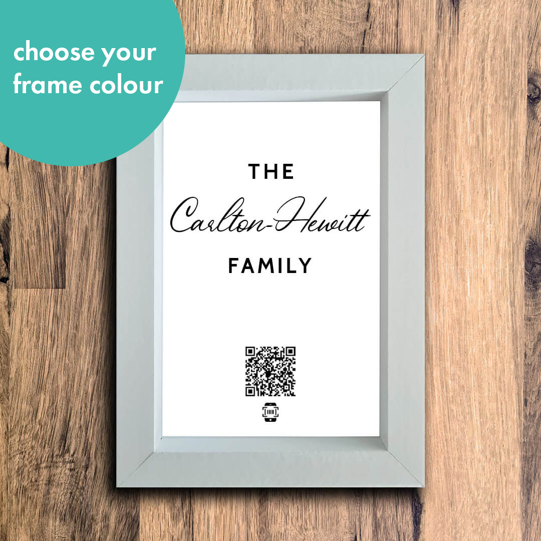 "personalised family name" photo frame