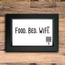 Load image into Gallery viewer, &quot;food. bed. wifi.&quot; photo frame