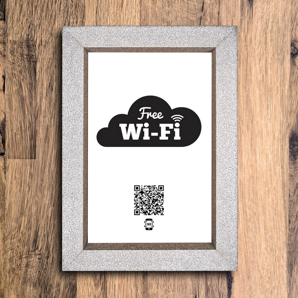 "free wifi" photo frame