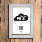 "free wifi" photo frame