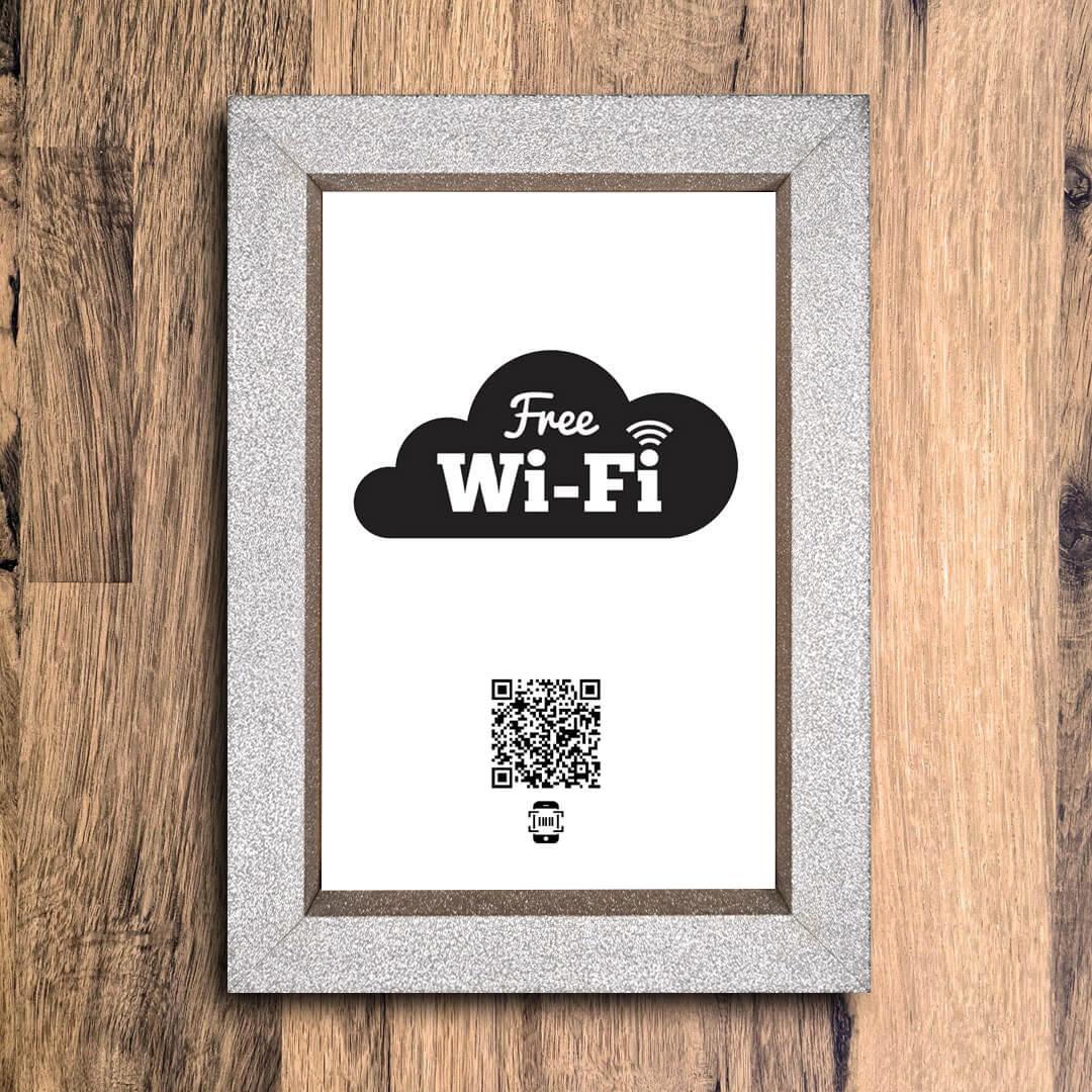 "free wifi" photo frame