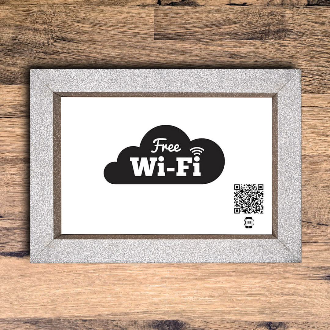 "free wifi" photo frame