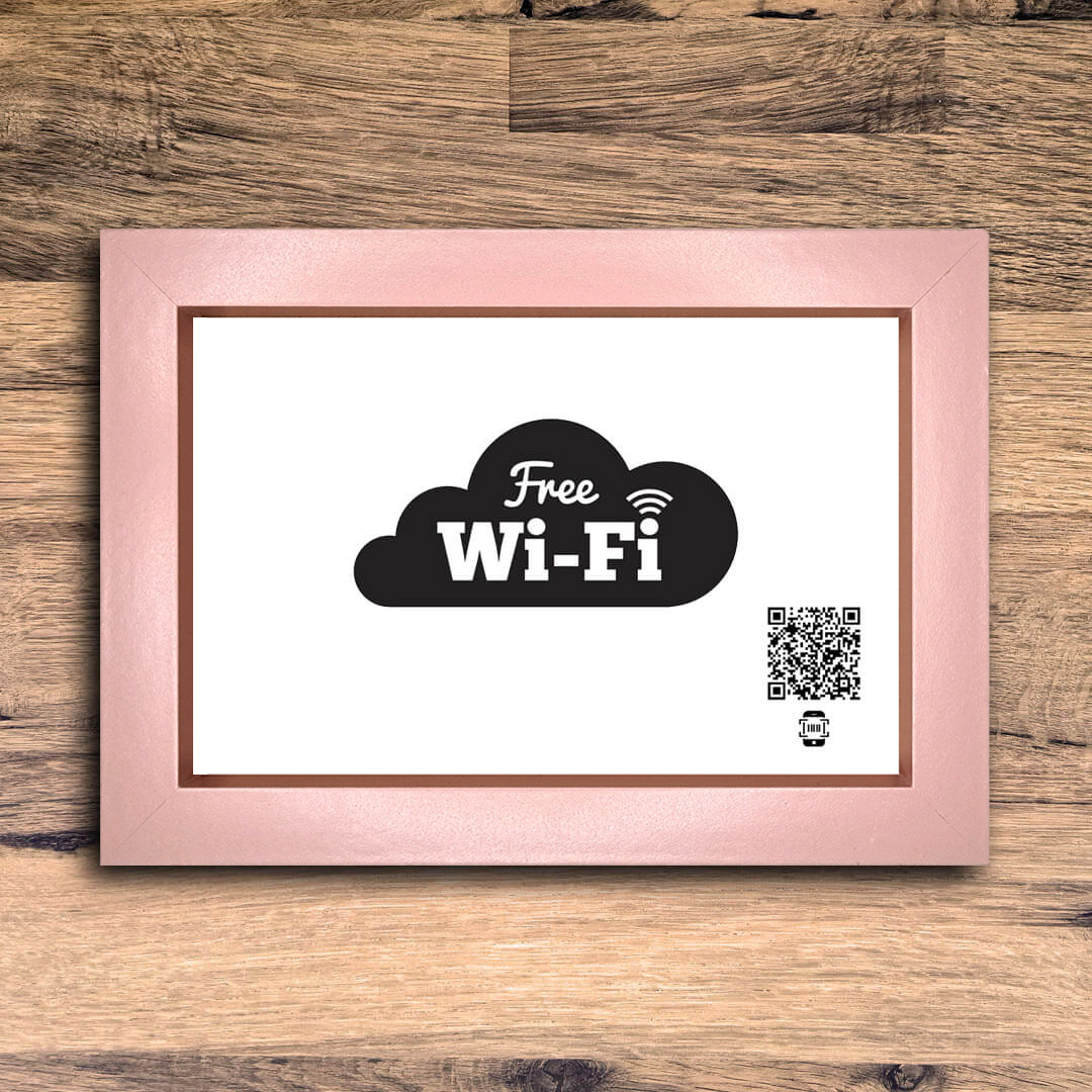 "free wifi" photo frame