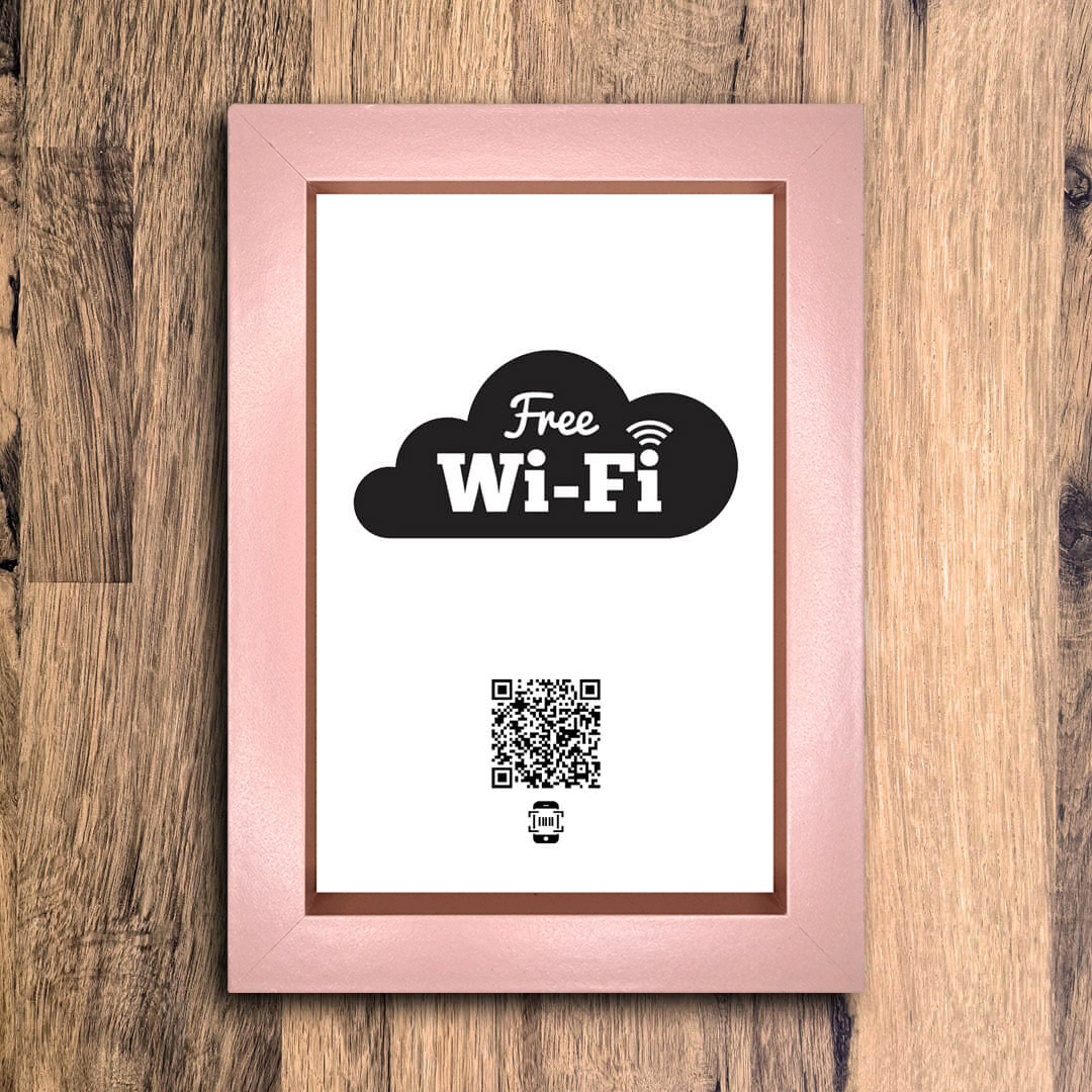 "free wifi" photo frame
