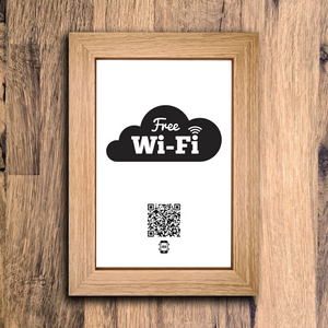 "free wifi" photo frame