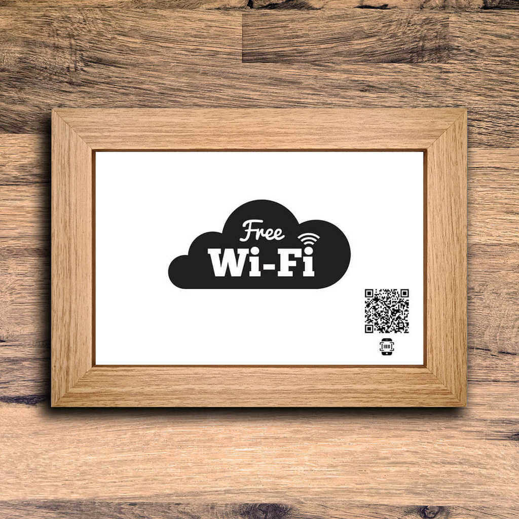 "free wifi" photo frame