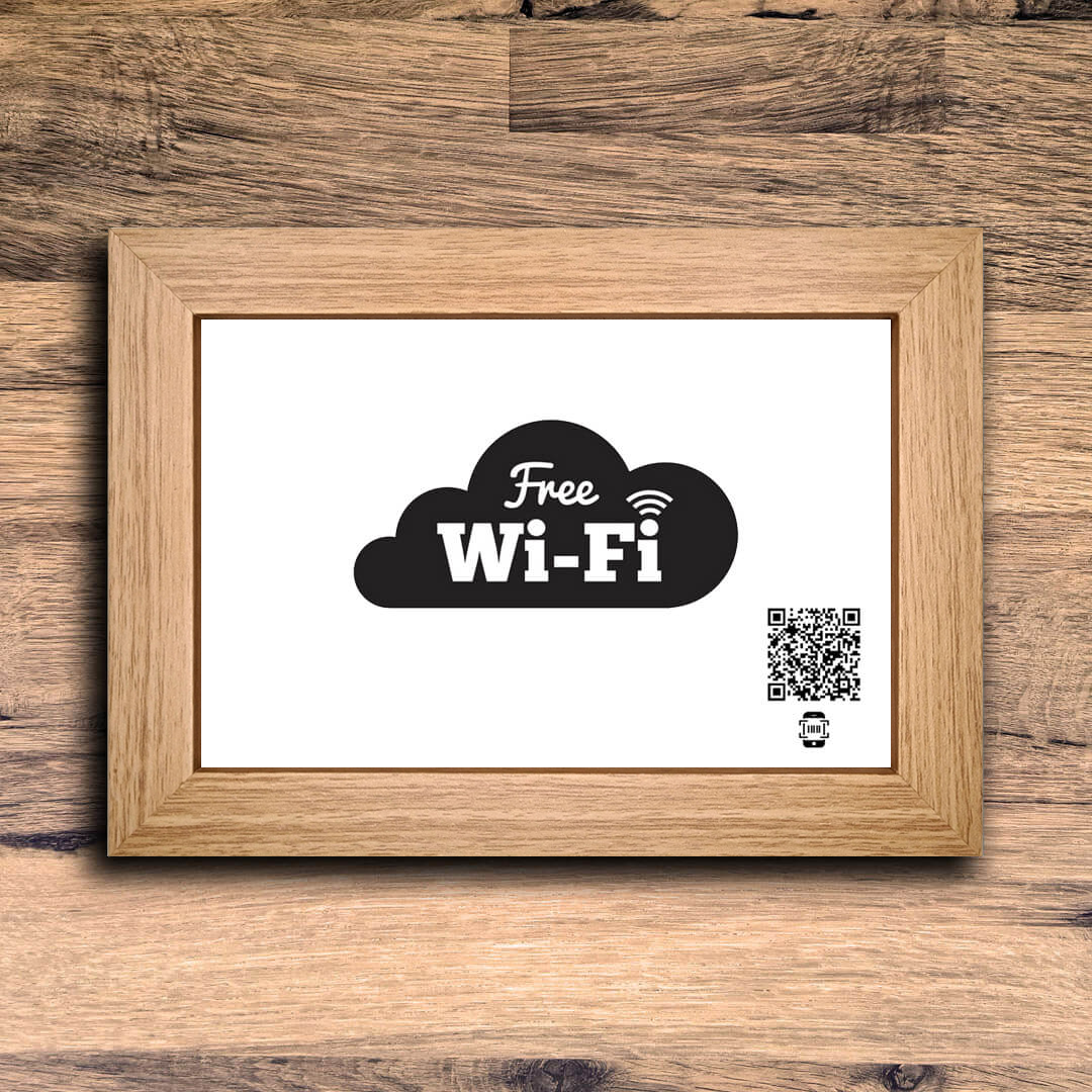 "free wifi" photo frame