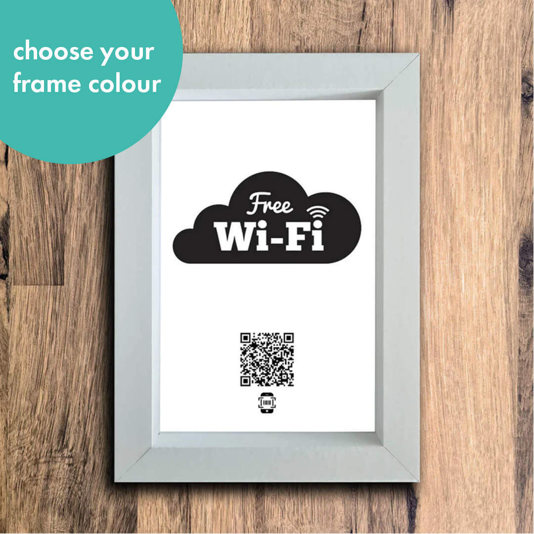 "free wifi" photo frame