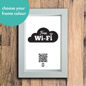 "free wifi" photo frame