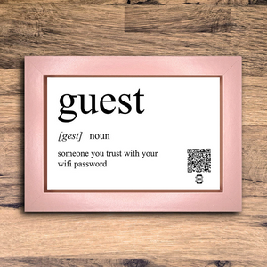 "guest definition" photo frame