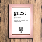 "guest definition" photo frame
