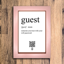 Load image into Gallery viewer, &quot;guest definition&quot; photo frame