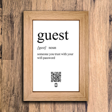 Load image into Gallery viewer, &quot;guest definition&quot; photo frame