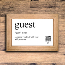 Load image into Gallery viewer, &quot;guest definition&quot; photo frame