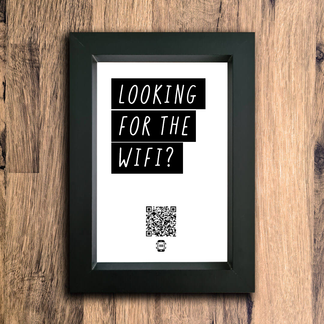 "looking for the wifi?" photo frame