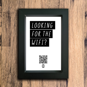 "looking for the wifi?" photo frame