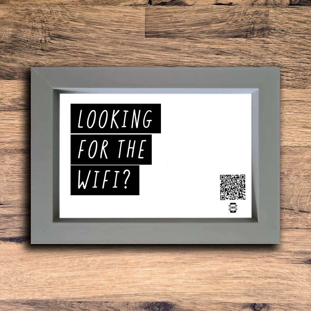 "looking for the wifi?" photo frame