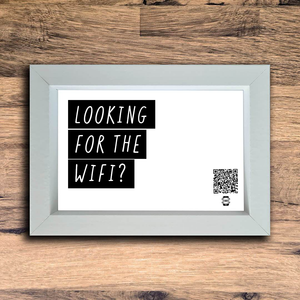 "looking for the wifi?" photo frame