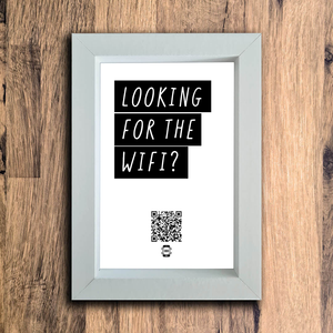 "looking for the wifi?" photo frame